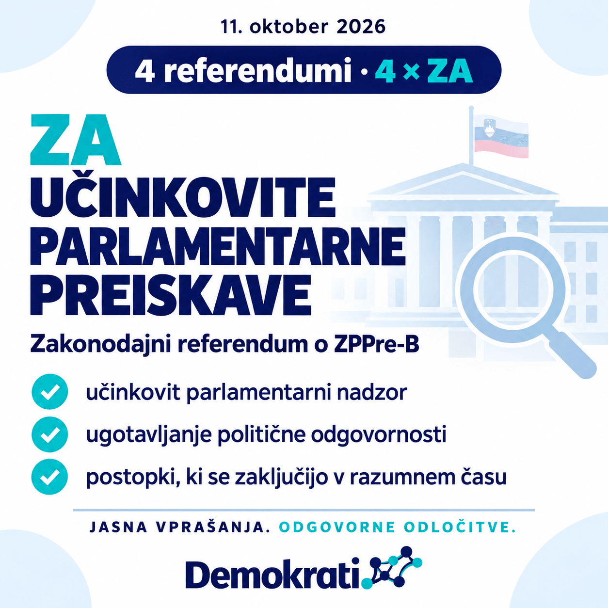 ZA UČINKOVITE PARLAMENTARNE PREISKAVE